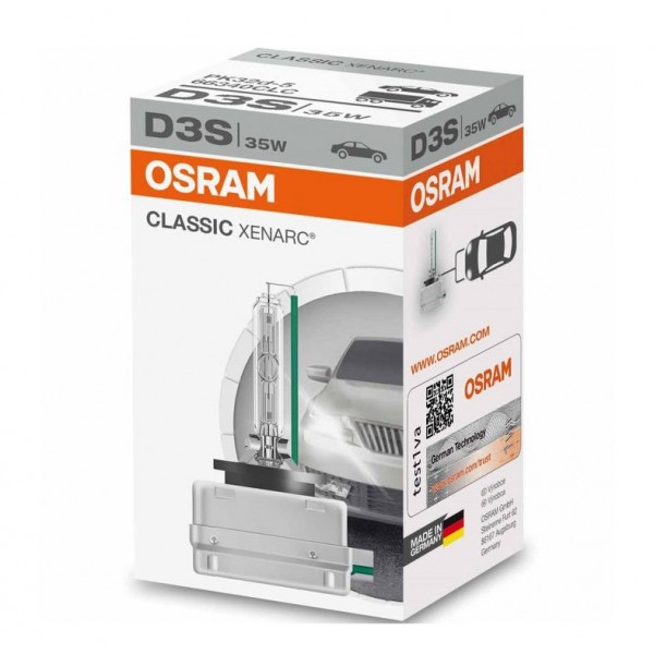 Osram XENARC ORIGINAL D3S HID, ampoule de phare au xénon, 66340, boîte en  carton pliable (1 pièce)